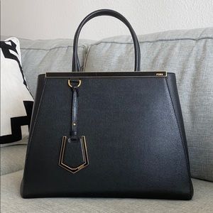 Fendi 2Jours Medium Tote Bag (Black)